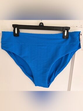 NWT Victoria's Secret Textured Bikini Bottoms in Cobalt Blue